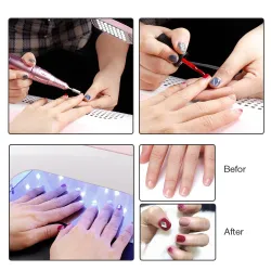 Tudo em 1 - secador de unhas / coletor de pó de unhas / broca de unhas - lâmpada LED UV - 54W - 25000RPM