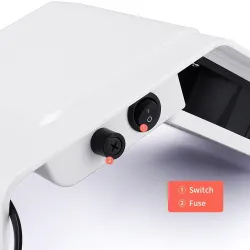 Neglestøvsamler - manicure / pedicure - med 2 støvopsamlingsposer - 40W
