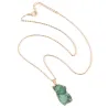 Pendentif en pierre de cristal naturel - avec collier