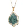 Pendentif en pierre de cristal naturel - avec collier