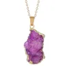 Pendentif en pierre de cristal naturel - avec collier