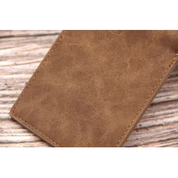 Krótki skórzany portfel - etui na karty - z zamkiemPortfele