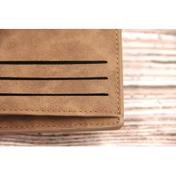 Krótki skórzany portfel - etui na karty - z zamkiemPortfele
