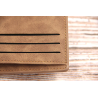 Portefeuille court en cuir - porte-cartes - avec fermeture éclair