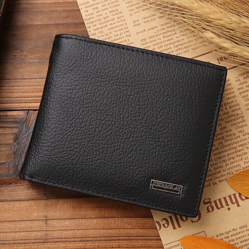 Klassisk herre lommebok - kortholder - glidelås - ekte skinn
