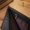 Klassisk herre lommebok - kortholder - glidelås - ekte skinn