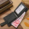 Krótki portfel męski - etui na karty - skóra naturalnaPortfele
