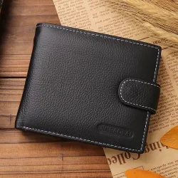 Krótki portfel męski - etui na karty - skóra naturalnaPortfele