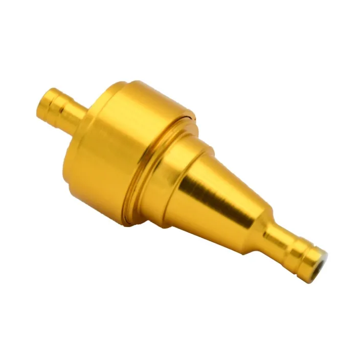 Motor benzine/brandstof/oliefilter - universeel - aluminium - 6 mmMotorfiets onderdelen