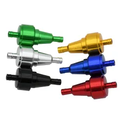 Motor benzine/brandstof/oliefilter - universeel - aluminium - 6 mmMotorfiets onderdelen