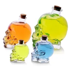 Decanter de vidro em forma de caveira - para vodka / uísque / vinho - 180ml - 400ml - 750ml