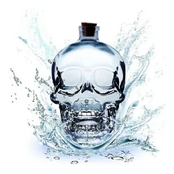 Kranieformet glaskaraffel - til vodka / whisky / vin - 180 ml - 400 ml - 750 ml