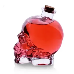 Skull shaped glass decanter - for vodka / whiskey / wine - 180ml - 400ml - 750mlBar supply