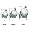 Skull shaped glass decanter - for vodka / whiskey / wine - 180ml - 400ml - 750mlBar supply