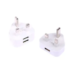Chargeur mural universel - avec 1 - 2 ports USB - prise UK