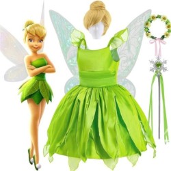 Tinkerbell / grøn blomsterfe - pige kostume