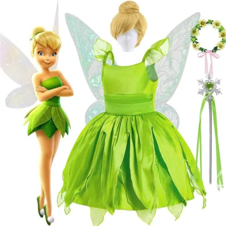 Fée Clochette / fée fleur verte - déguisement fille