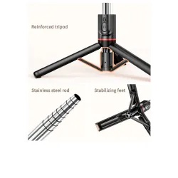 L15 - selfie stick - foldable mini tripod - with fill light - Bluetooth - remote shutterSelfie sticks