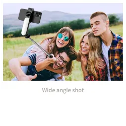 L15 - perche à selfie - mini trépied pliable - avec lumière d'appoint - Bluetooth - déclencheur à distance
