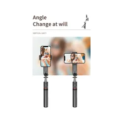 L15 - selfie stick - foldable mini tripod - with fill light - Bluetooth - remote shutterSelfie sticks