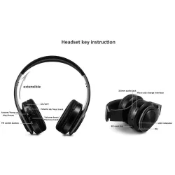 Słuchawki bezprzewodowe / Bluetooth - zestaw słuchawkowy - wbudowany mikrofonSłuchawki