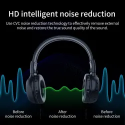 Zealot B570 - Casque Bluetooth - casque - écran LCD - slot micro-SD - microphone - réduction de bruit