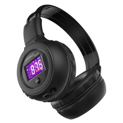 Zealot B570 - fones de ouvido Bluetooth - fone de ouvido - display LCD - slot micro-SD - microfone - redução de ruído