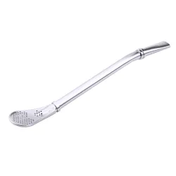 Paille en acier inoxydable - cuillère - filtre à thé