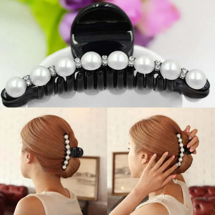 Barrette à cheveux avec perles