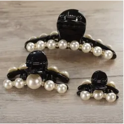 Barrette à cheveux avec perles