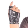 Gant sans doigts en cuir - avec rivets / chaînes - style punk - unisexe