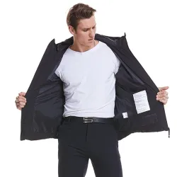 USB - elektrisch beheizte Thermojacke mit Kapuze / Reißverschlüssen