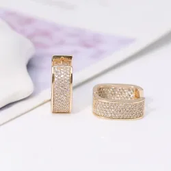 Små zirkon øreringe