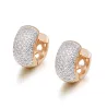 Elegant small hoop earrings - full zirconEarrings
