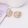 Boucles d'oreilles élégantes petites créoles - plein zircon
