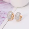 Elegant small hoop earrings - full zirconEarrings