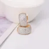 Elegante små bøyleøreringer - hel zirkon