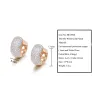 Boucles d'oreilles élégantes petites créoles - plein zircon