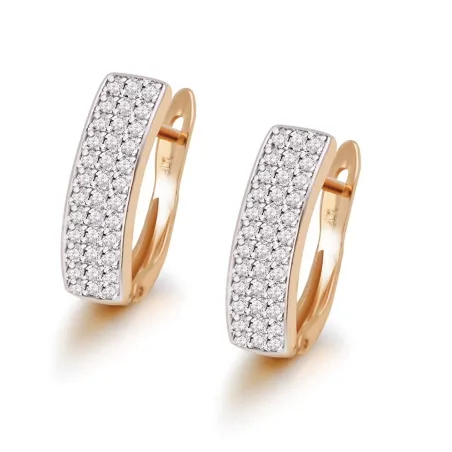 Orecchini con zirconi dorati