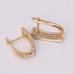 AretesPendientes oro circonitas
