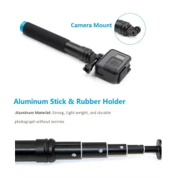 Wysuwany ręczny kijek do selfie - drążek teleskopowy - stop aluminium - do GoPro / Xiaoyi / SJCAMKije do selfie