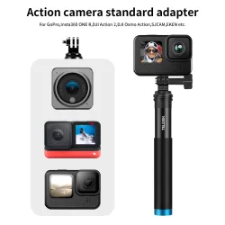 Wysuwany ręczny kijek do selfie - drążek teleskopowy - stop aluminium - do GoPro / Xiaoyi / SJCAMKije do selfie
