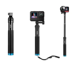 Extendable handheld selfie stick - telescoping pole - aluminum alloy - for GoPro / Xiaoyi / SJCAMSelfie sticks