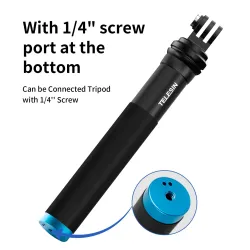 Perche à selfie portable extensible - perche télescopique - alliage d'aluminium - pour GoPro / Xiaoyi / SJCAM