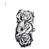 Roses noires / fleurs - tatouage temporaire - autocollant