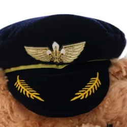 Pilot / captain teddy bear - flight attendant - plush toyCuddly toys