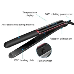 Piastra per capelli / arricciacapelli - controllo della temperatura - riscaldamento rapido - capelli bagnati / asciutti