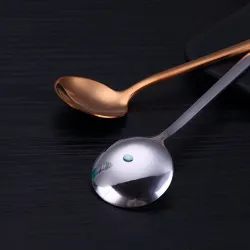 Rund lang teske af rustfrit stål - 13cm