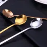 Pyöreä ruostumattomasta teräksestä valmistettu pitkä teelusikka - 13cm