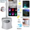 Veilleuse LED - lampe de toilette - détecteur de mouvement - 8 couleurs